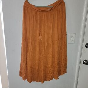 Women's Orange Skirt Sell 100% Rayon, Lining 100%‎ Polyester